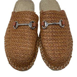 ASOS WOVEN BACKLESS ESPADRILLE SOLE BIT LOAFERS UK SIZE 9